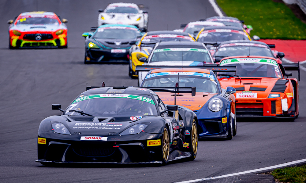 Team NMA Lotus Evora GTE racing in the GT Cup Championship